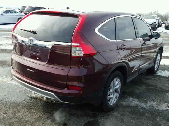 2HKRM3H54GH545676 - 2016 HONDA CR-V EX BURGUNDY photo 4