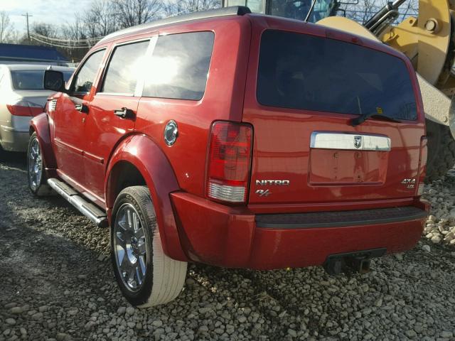 1D8GU58618W102474 - 2008 DODGE NITRO R/T RED photo 3