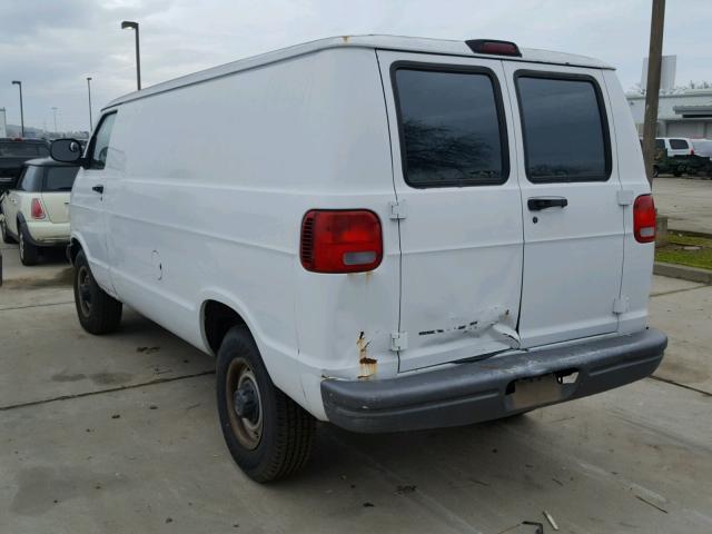 2B7KB31Y21K531273 - 2001 DODGE RAM VAN B3 WHITE photo 3