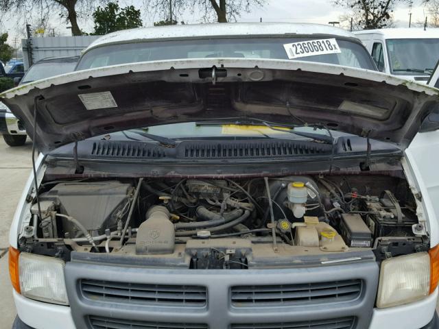 2B7KB31Y21K531273 - 2001 DODGE RAM VAN B3 WHITE photo 7