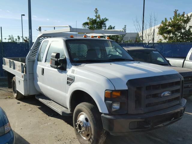 1FDWX37R28EA50310 - 2008 FORD F350 SUPER WHITE photo 1