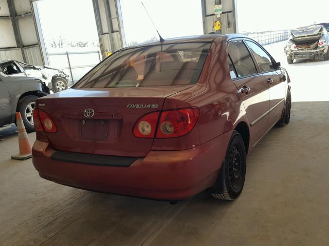 1NXBR32E38Z006965 - 2008 TOYOTA COROLLA CE RED photo 4