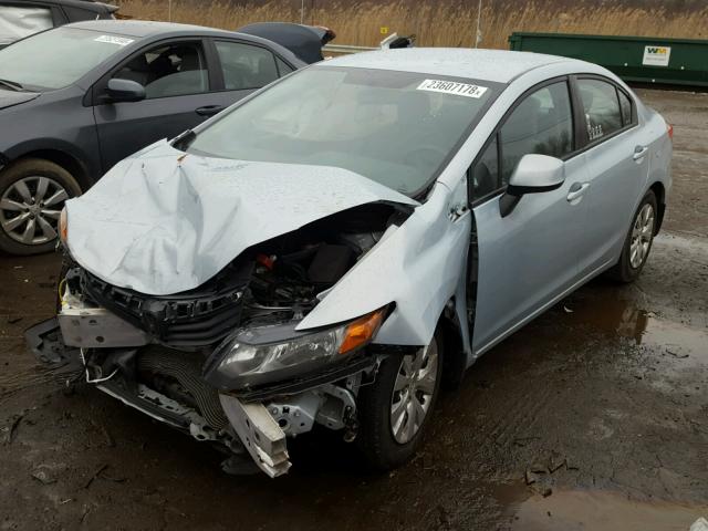 19XFB2F5XCE066229 - 2012 HONDA CIVIC LX SILVER photo 2