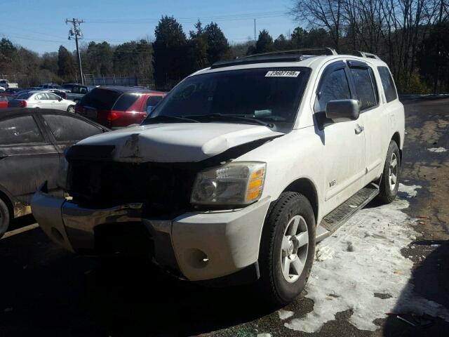 5N1AA08B55N729396 - 2005 NISSAN ARMADA SE WHITE photo 2