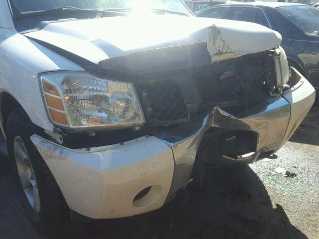 5N1AA08B55N729396 - 2005 NISSAN ARMADA SE WHITE photo 9