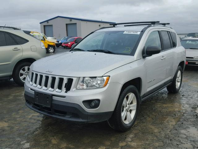 1J4NF1FB8BD157526 - 2011 JEEP COMPASS SP SILVER photo 2