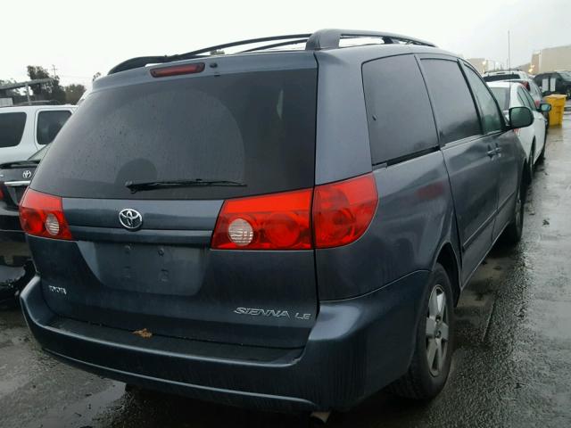 5TDZA23C06S537267 - 2006 TOYOTA SIENNA CE BLUE photo 4