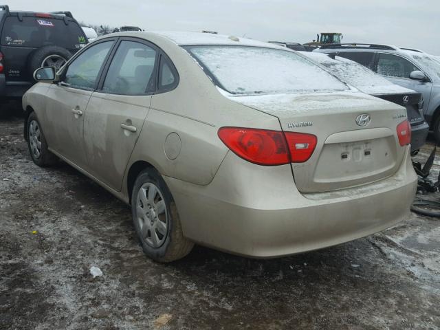 KMHDU46D48U485119 - 2008 HYUNDAI ELANTRA GL GOLD photo 3