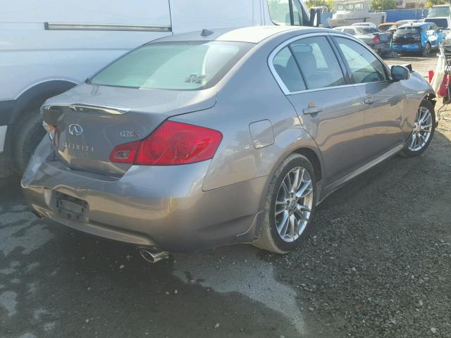 JNKBV61E58M211138 - 2008 INFINITI G35 GRAY photo 4