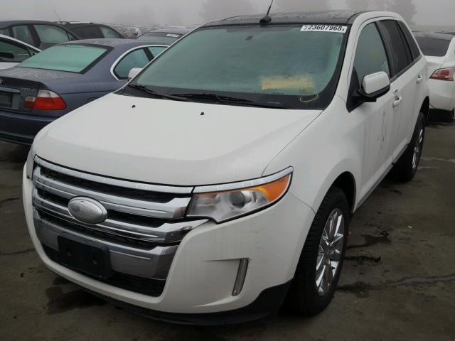 2FMDK3JC8CBA63528 - 2012 FORD EDGE SEL WHITE photo 2