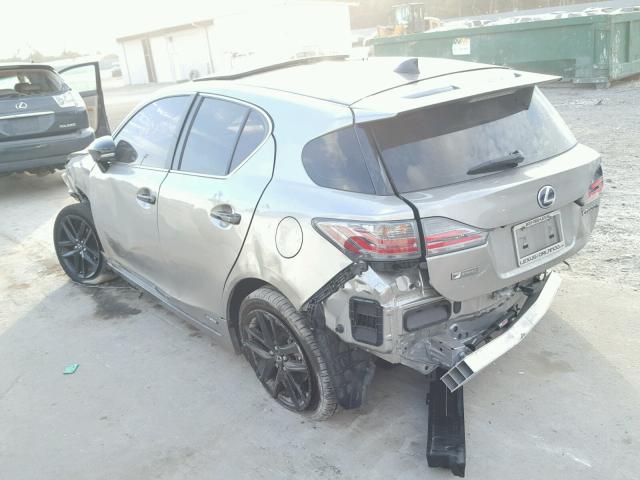 JTHKD5BH1G2272020 - 2016 LEXUS CT 200 SILVER photo 3