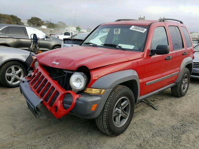 1J4GK48K85W565312 - 2005 JEEP LIBERTY SP RED photo 2