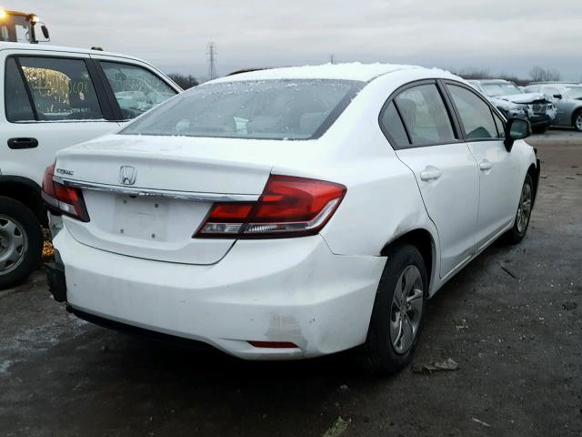 19XFB2F57DE039863 - 2013 HONDA CIVIC LX WHITE photo 4