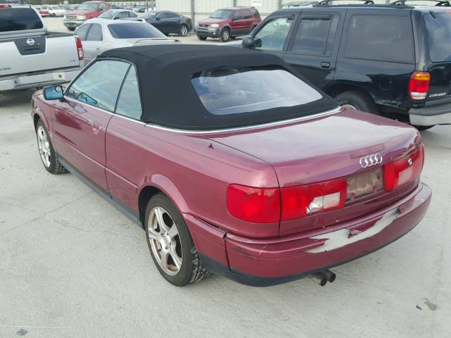 WAUBL88G4RA003892 - 1994 AUDI CABRIOLET RED photo 3