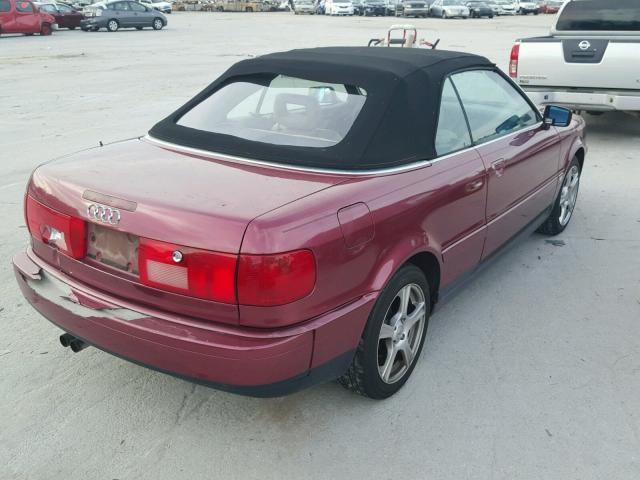 WAUBL88G4RA003892 - 1994 AUDI CABRIOLET RED photo 4