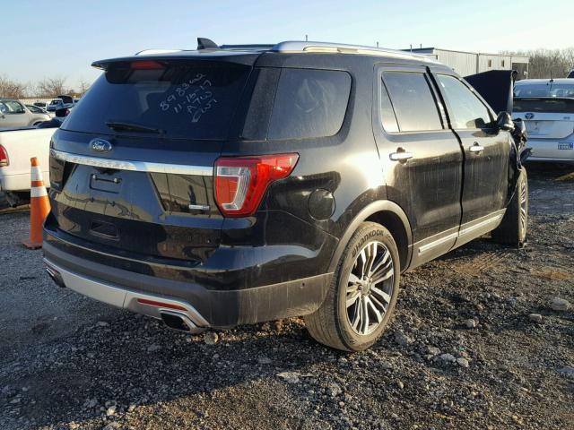 1FM5K8HT8HGD17603 - 2017 FORD EXPLORER P BLACK photo 4