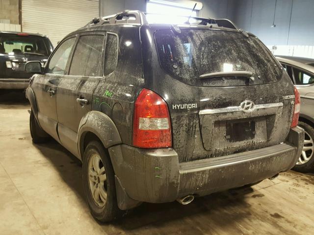 KM8JN12D77U476823 - 2007 HYUNDAI TUCSON SE BLACK photo 3