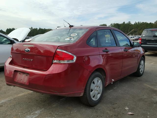 1FAHP3EN2AW255595 - 2010 FORD FOCUS S RED photo 4