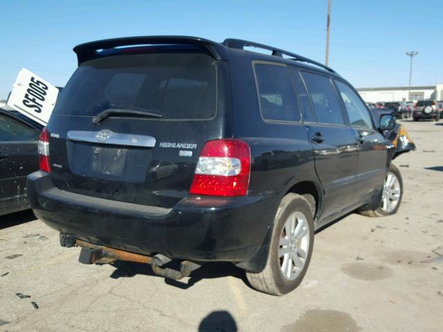 JTEEW21A860004695 - 2006 TOYOTA HIGHLANDER BLACK photo 4