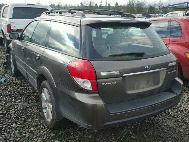 4S4BP61C487346504 - 2008 SUBARU OUTBACK 2. BROWN photo 3