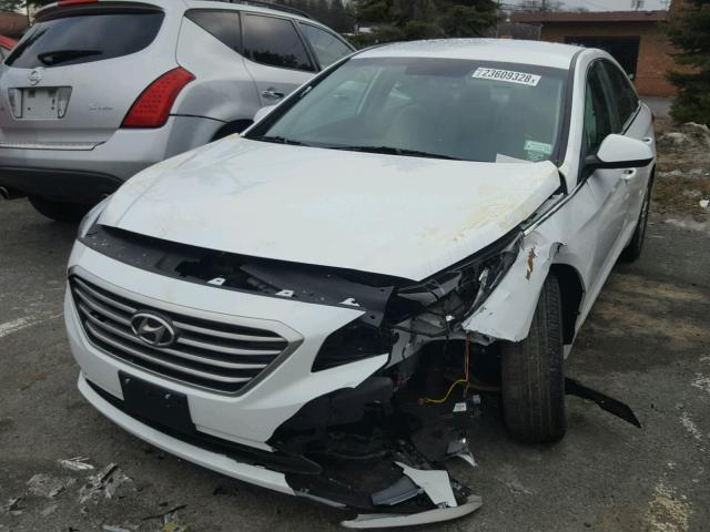 5NPE24AF8GH383855 - 2016 HYUNDAI SONATA SE WHITE photo 2