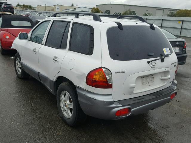 KM8SC73E74U759674 - 2004 HYUNDAI SANTA FE G WHITE photo 3