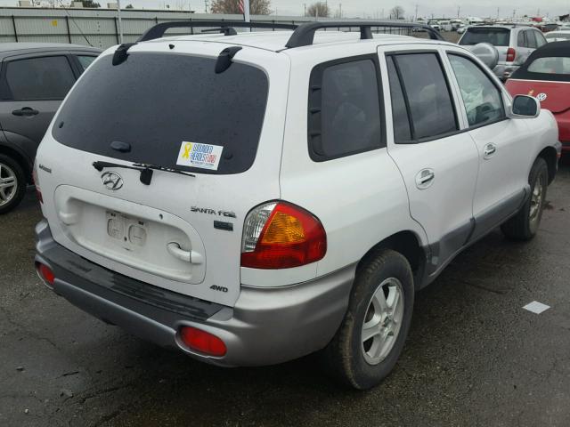 KM8SC73E74U759674 - 2004 HYUNDAI SANTA FE G WHITE photo 4