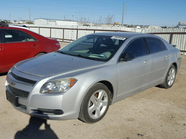 1G1ZB5EB9A4132265 - 2010 CHEVROLET MALIBU LS SILVER photo 2