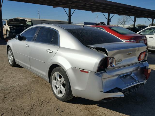 1G1ZB5EB9A4132265 - 2010 CHEVROLET MALIBU LS SILVER photo 3