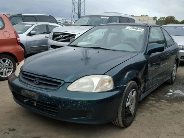1HGEJ8241YL030749 - 2000 HONDA CIVIC EX 绿色 照片 2