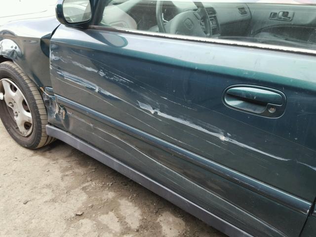 1HGEJ8241YL030749 - 2000 HONDA CIVIC EX 绿色 照片 9