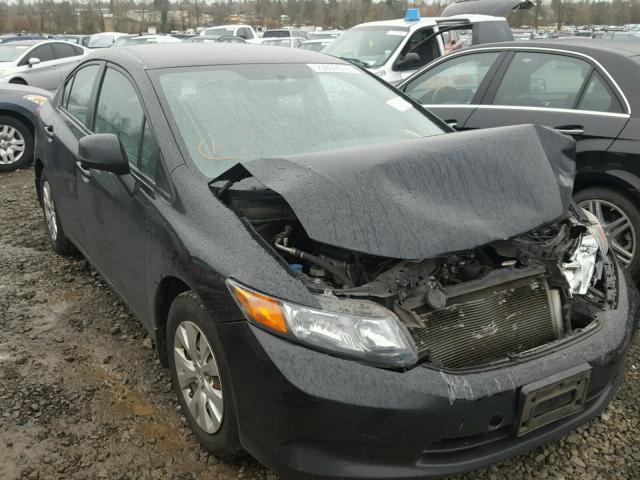 2HGFB2F58CH300549 - 2012 HONDA CIVIC LX BLACK photo 1