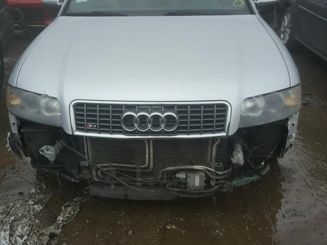 WAUPL68E05A011488 - 2005 AUDI S4 SILVER photo 9