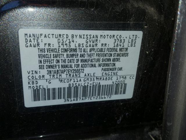 3N1AB7AP7EY256672 - 2014 NISSAN SENTRA S BROWN photo 10