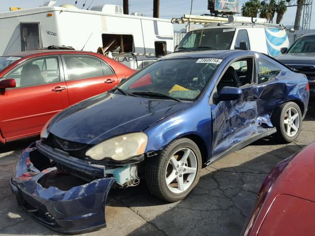 JH4DC54874S017716 - 2004 ACURA RSX BLUE photo 2