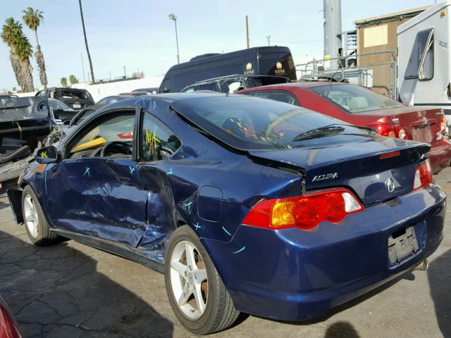 JH4DC54874S017716 - 2004 ACURA RSX BLUE photo 3