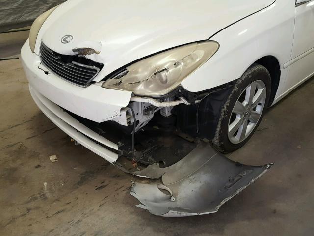 JTHBA30G155057188 - 2005 LEXUS ES 330 WHITE photo 9