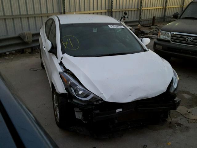 5NPDH4AE1GH725289 - 2016 HYUNDAI ELANTRA SE WHITE photo 1