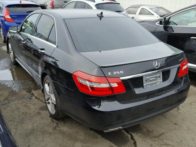 WDDHF5KB2DA742256 - 2013 MERCEDES-BENZ E 350 BLACK photo 3