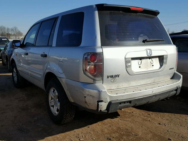 5FNYF18136B009838 - 2006 HONDA PILOT LX GRAY photo 3