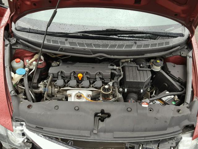 1HGFA16899L000151 - 2009 HONDA CIVIC EX ბურგუნდია ფოტო 7