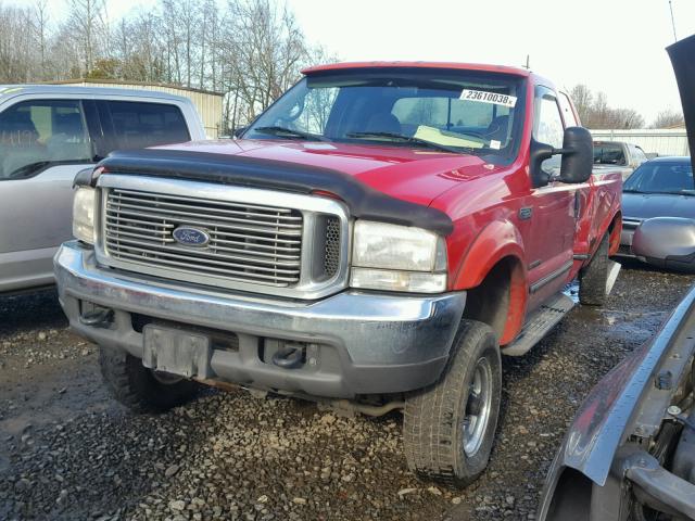 1FTSX31F9YEC59514 - 2000 FORD F350 SRW S RED photo 2
