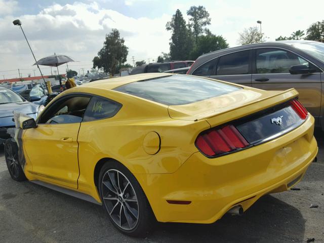 1FA6P8TH7G5246553 - 2016 FORD MUSTANG YELLOW photo 3