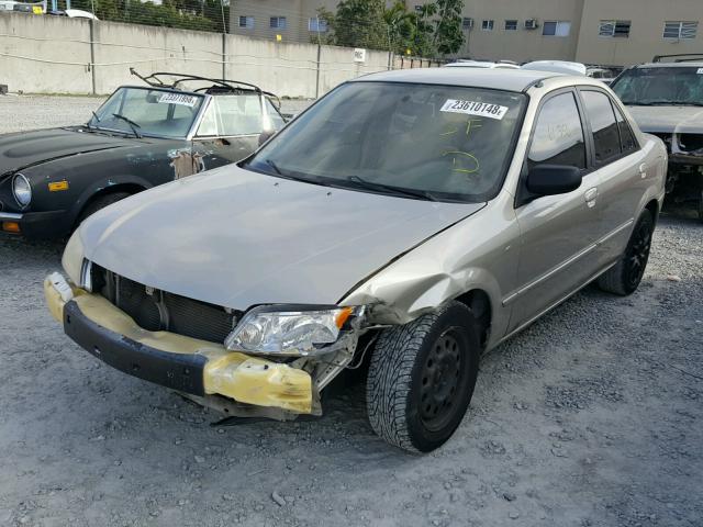 JM1BJ225610429378 - 2001 MAZDA PROTEGE LX BEIGE photo 2