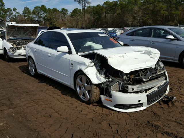 WAUDF78E48A052923 - 2008 AUDI A4 2.0T QU WHITE photo 1