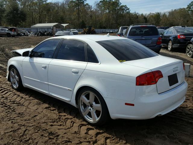 WAUDF78E48A052923 - 2008 AUDI A4 2.0T QU WHITE photo 3