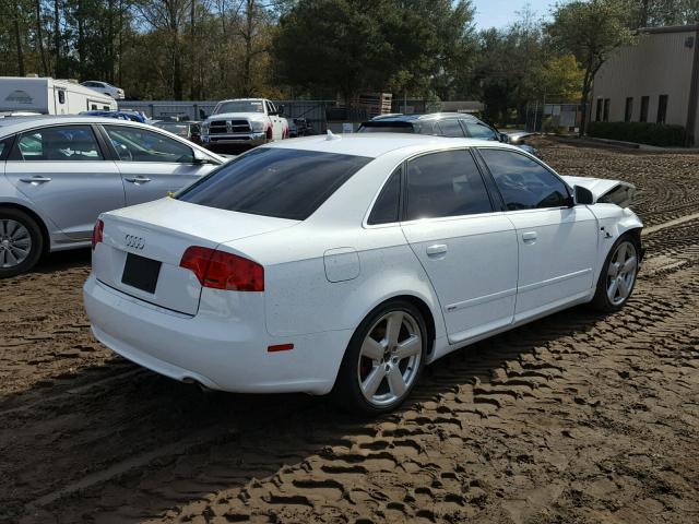 WAUDF78E48A052923 - 2008 AUDI A4 2.0T QU WHITE photo 4