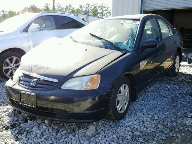 2HGES16503H592008 - 2003 HONDA CIVIC LX BLACK photo 2