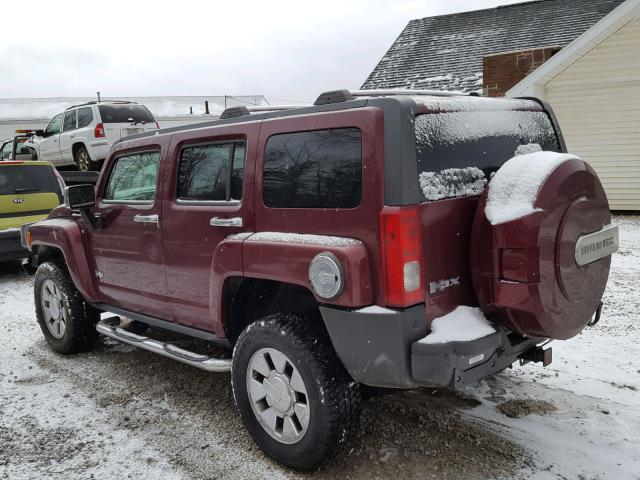 5GTEN13E198129490 - 2009 HUMMER H3 RED photo 3