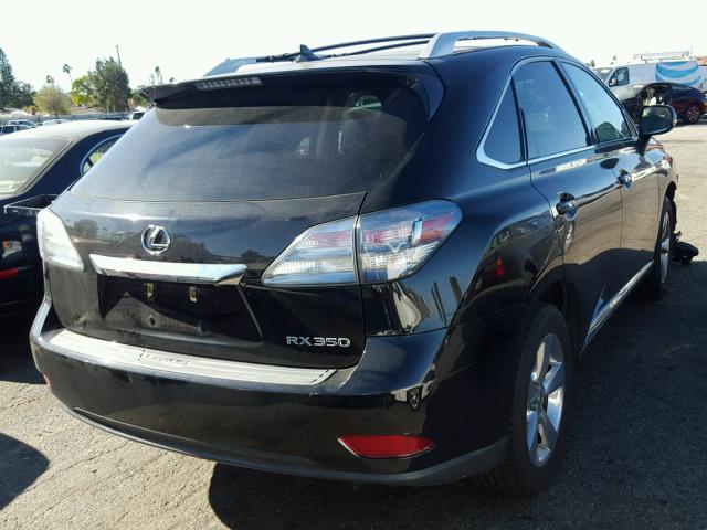 2T2ZK1BAXCC078336 - 2012 LEXUS RX 350 BLACK photo 4